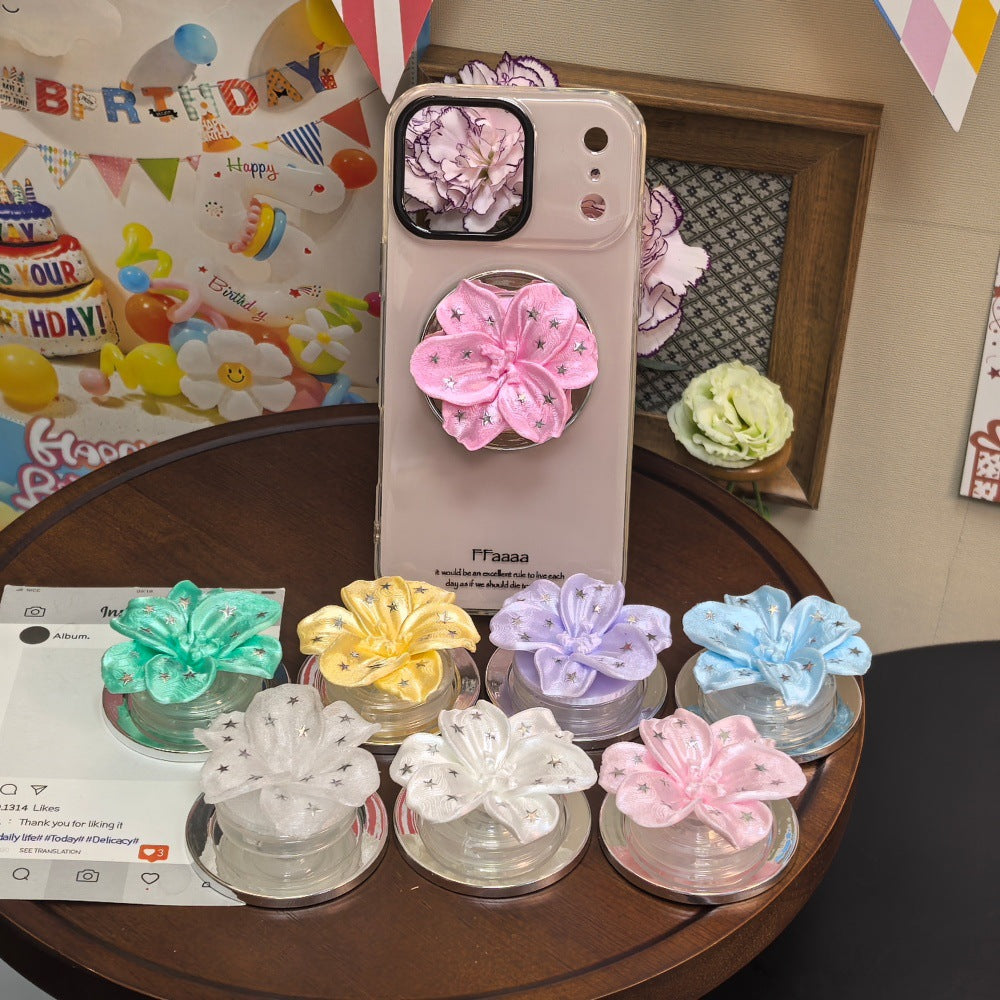 Star 3D printed flower magnetic phone case holder