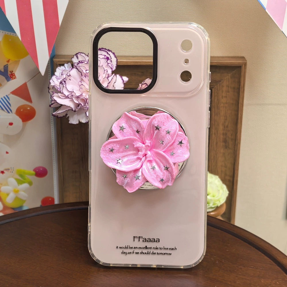 Star 3D printed flower magnetic phone case holder