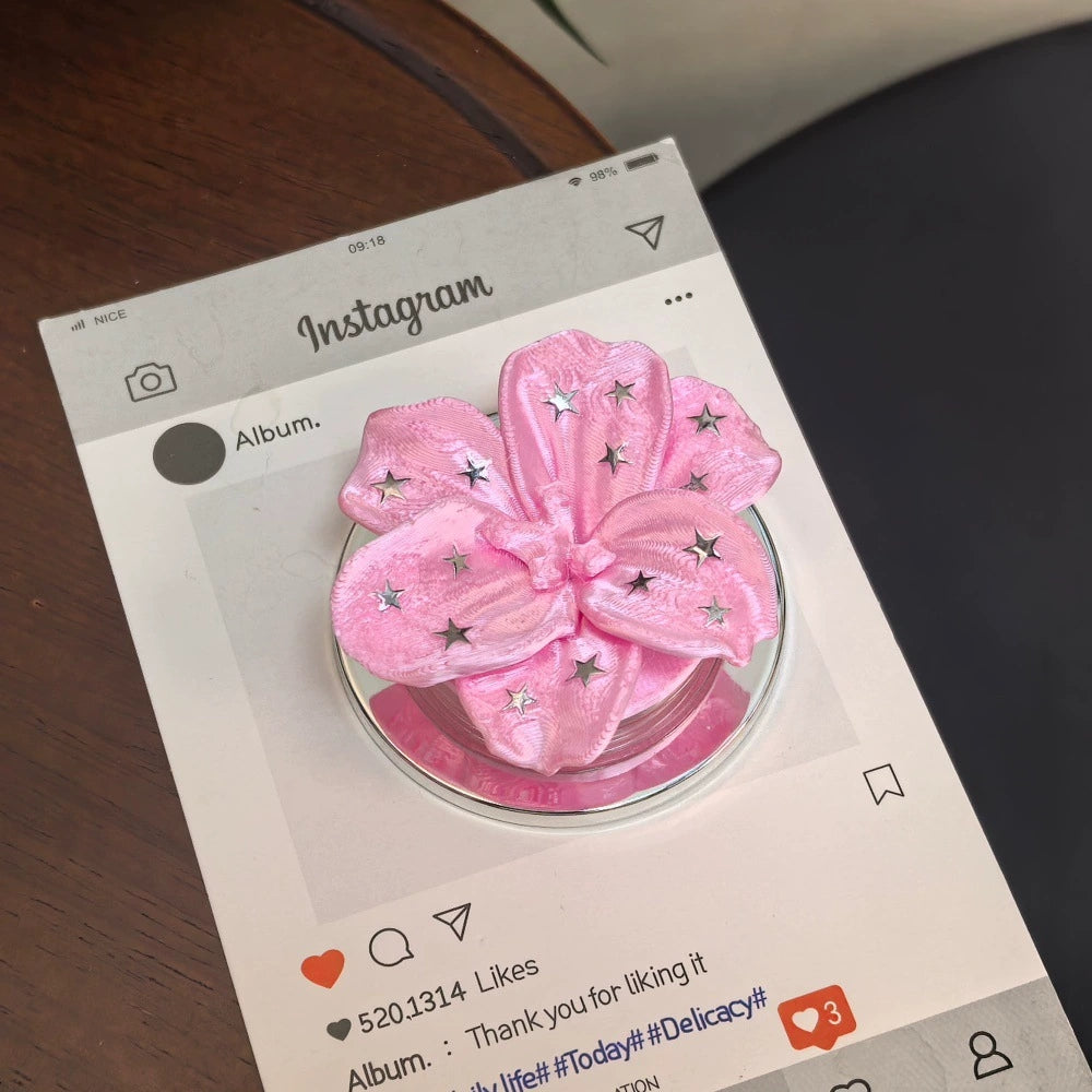 Star 3D printed flower magnetic phone case holder