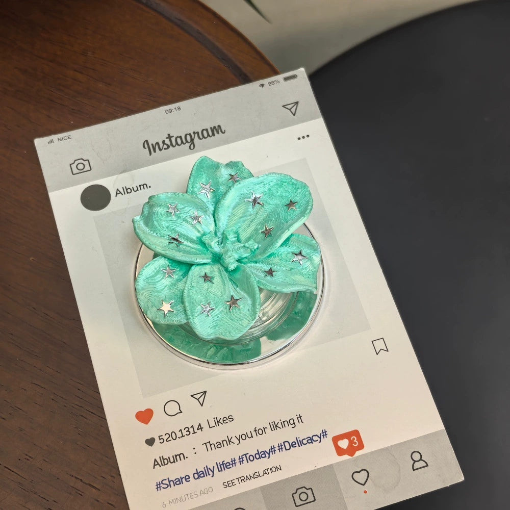 Star 3D printed flower magnetic phone case holder