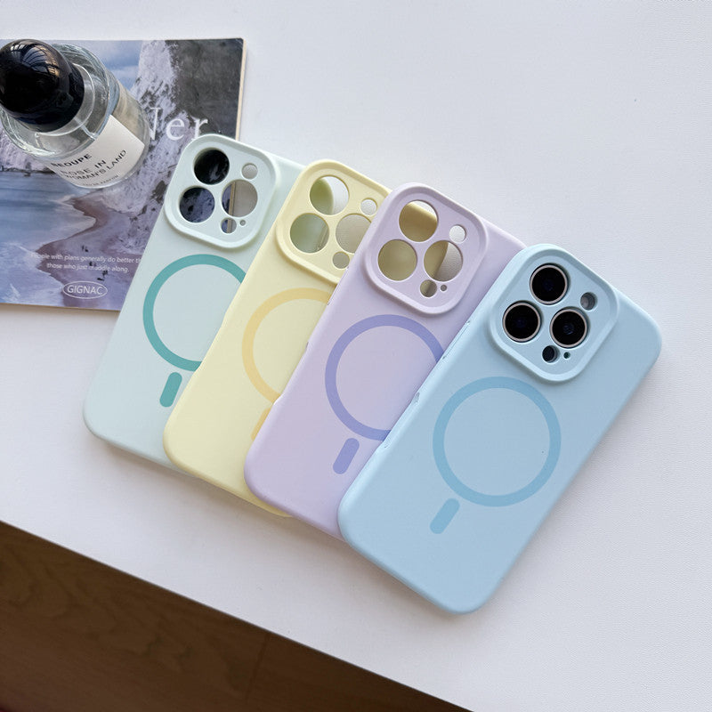Solid color magnetic phone case