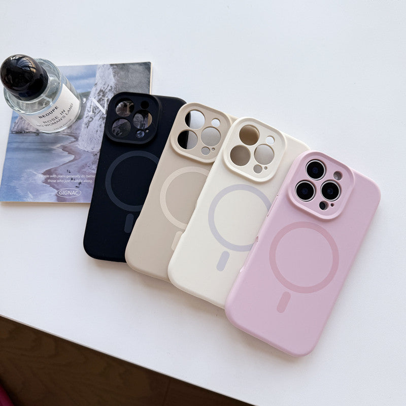Solid color magnetic phone case