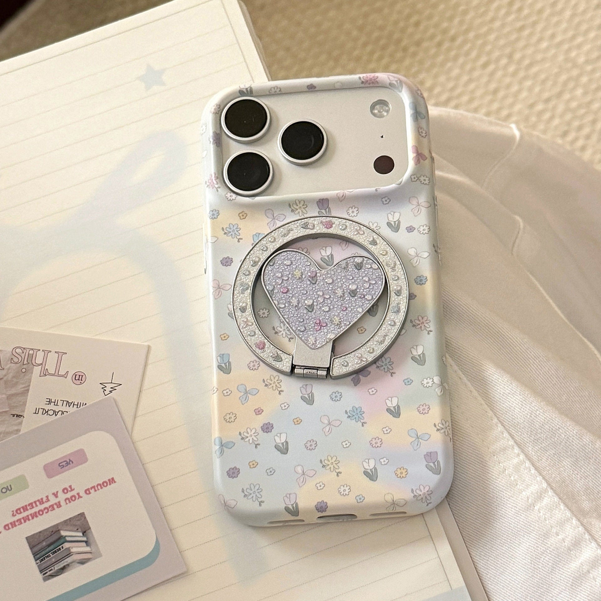Fresh Flower Pull-Tap Magnetic Phone Case