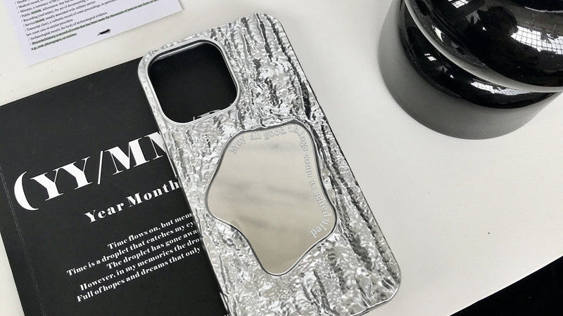 Wrinkled mirror finish iPhone 17 Pro Max phone case