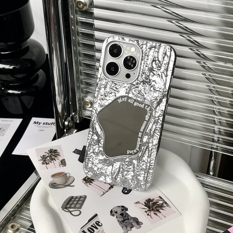 Wrinkled mirror finish iPhone 17 Pro Max phone case
