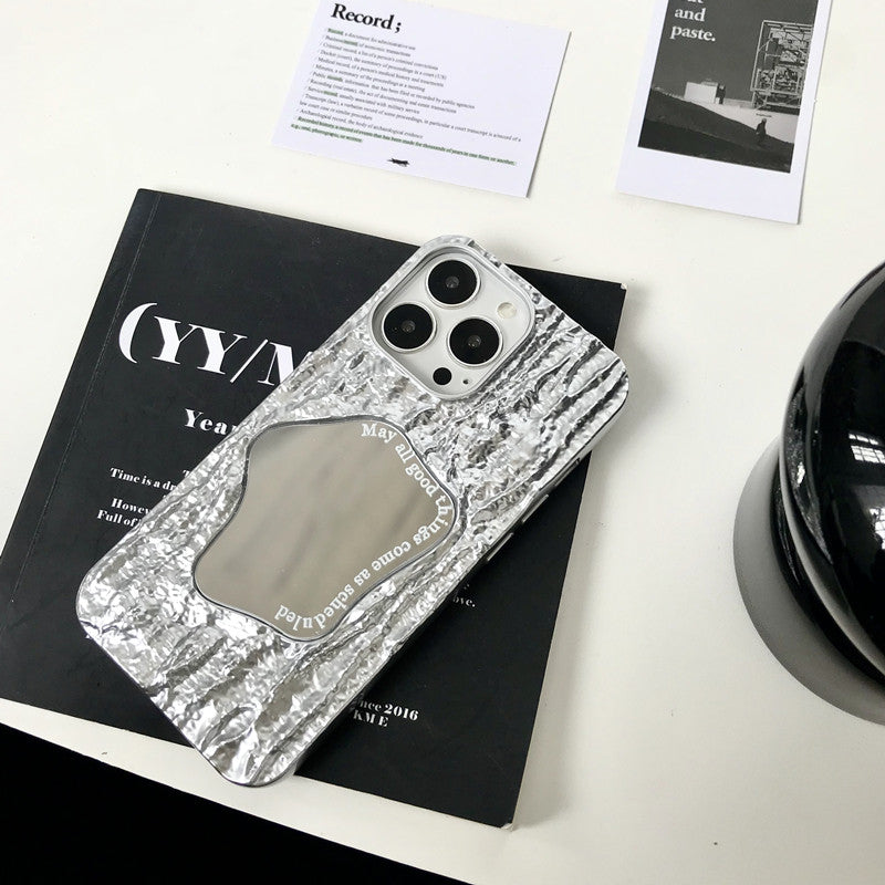 Wrinkled mirror finish iPhone 17 Pro Max phone case