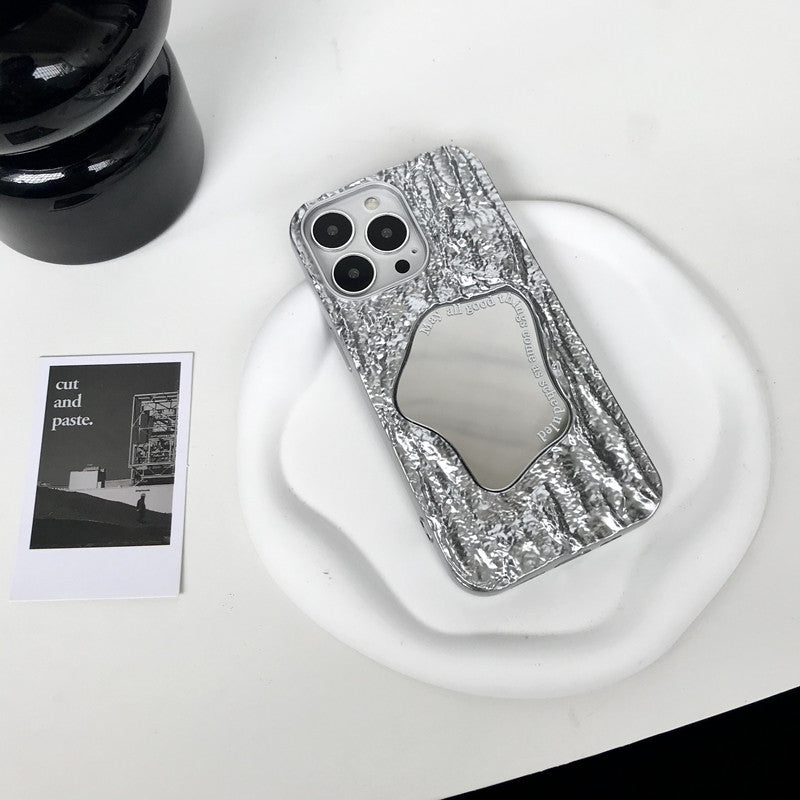 Wrinkled mirror finish iPhone 17 Pro Max phone case