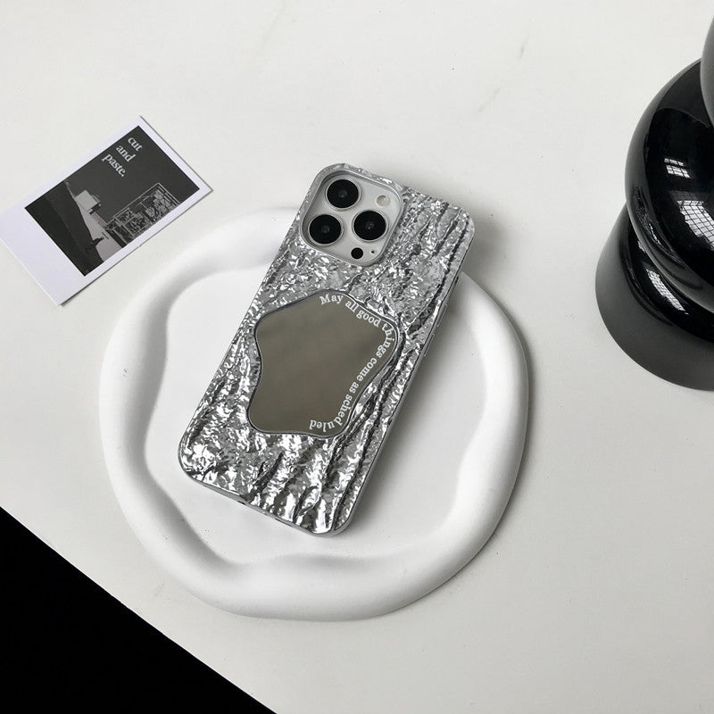 Wrinkled mirror finish iPhone 17 Pro Max phone case