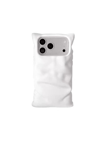 White Puffer Phone Case | Soft Quilted Phone Cover