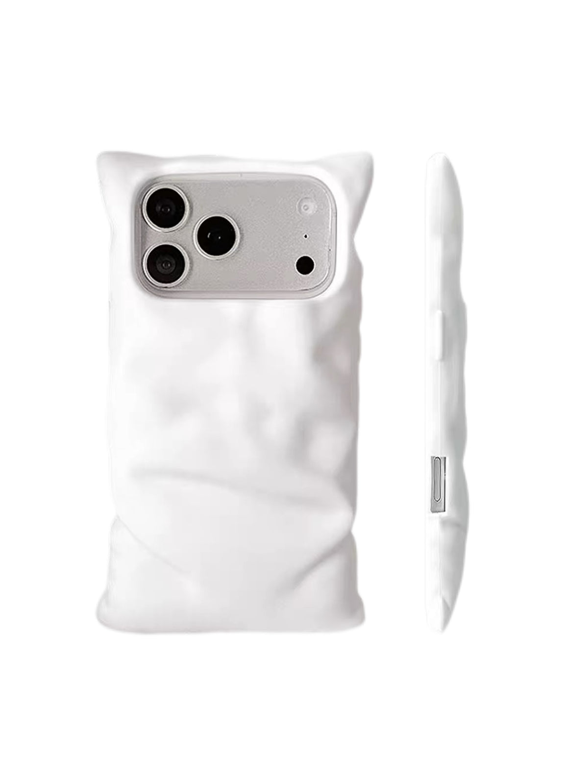 White Puffer Phone Case | Soft Quilted Phone Cover