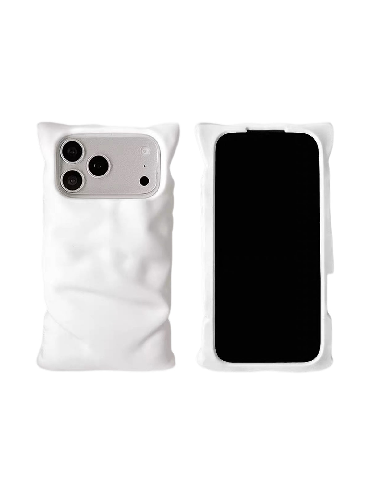 White Puffer Phone Case | Soft Quilted Phone Cover