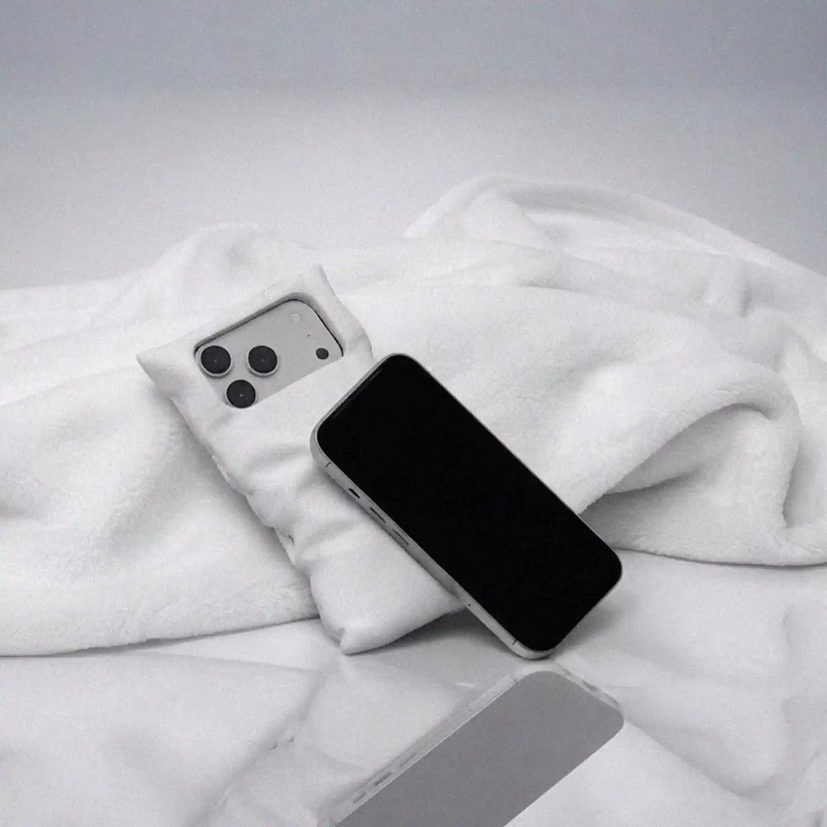 White Puffer Phone Case | Soft Quilted Phone Cover